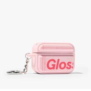 Glossier Earbuds Beauty Bag case Keychain